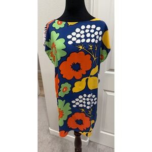 Marimekko for Target Bold Vibrant Geometric Floral Tunic Shirt Dress Women's S